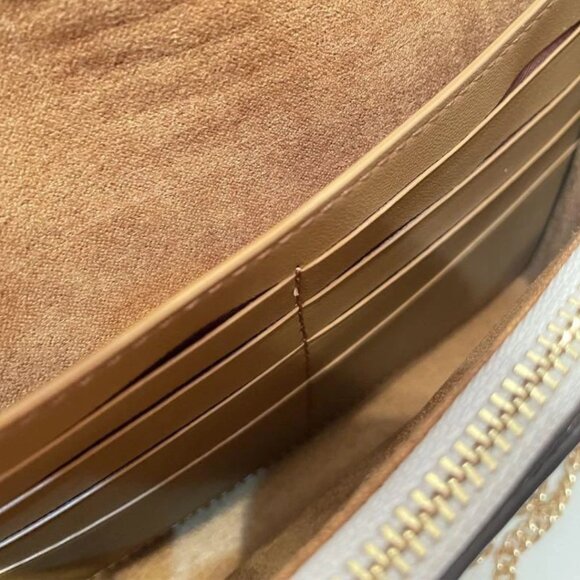 NWT COACH Georgie Crossbody Chalk Signature C Canvas & Leather Gold Details - Picture 9 of 14